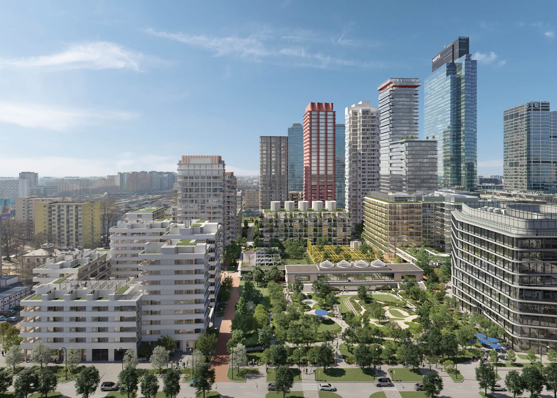 AFI Tower jest częścią Towarowej22 - pierwszego warszawskiego superkwartału, oferującego 65 000 mkw. przestrzeni stworzonej z myślą
o ludziach.